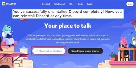 Uninstall and Reinstall Discord