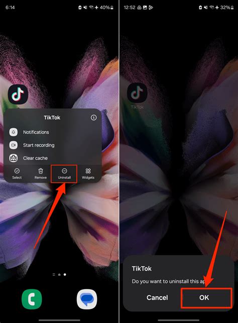 Uninstalling the TikTok App