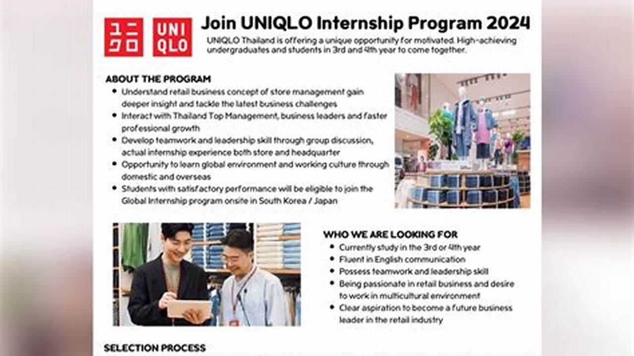 Uniqlo Internship Program 2024 Dates