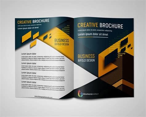 Unique Bi Fold Brochure Design Free psd Template GraphicsFamily