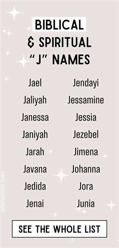Unique Biblical Girl Names That Start With J