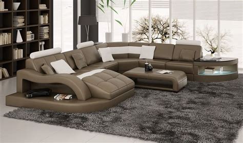 Unique Leather Sectionals