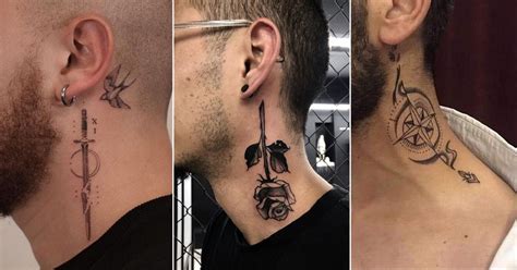 Unique Simple Neck Tattoos For Guys