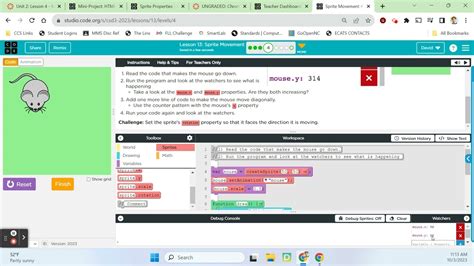Unit 3 Lesson 13 Mini-project - CS Discoveries - Code.org 