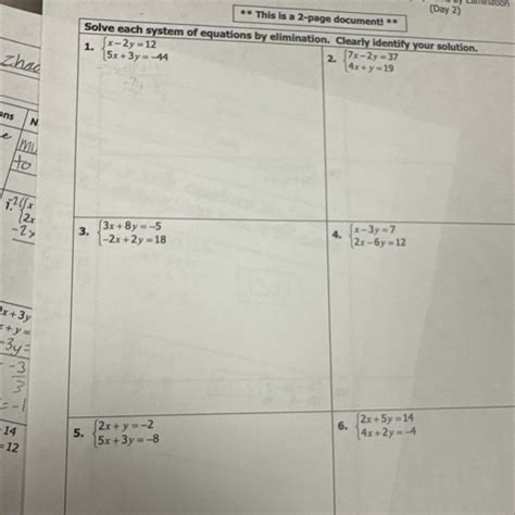 Unit 5 Systems Of Equations And Inequalities Worksheet Answers