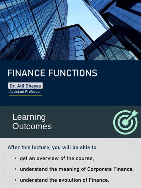 Unit I Overview Finace Functions Evolution Of Finance Pdf