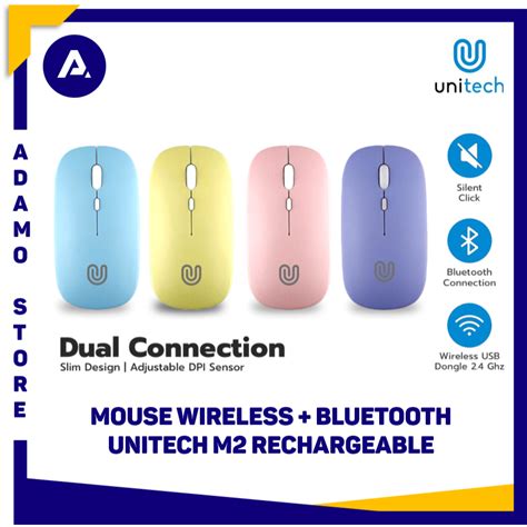Unitech Mouse Wireless M2 Sensor Optik Presisi Tinggi