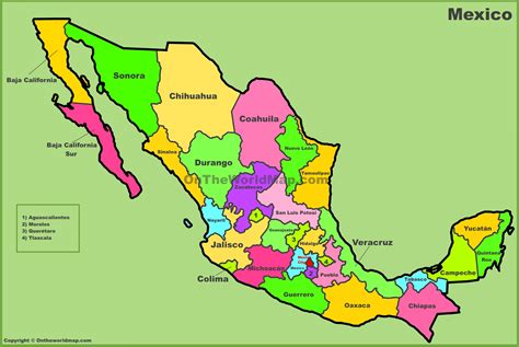 United Mexican States Map