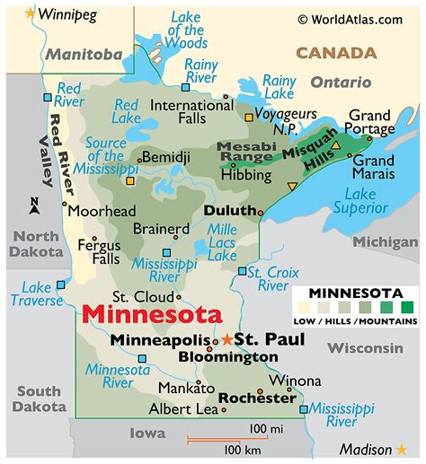 United States Map Minnesota
