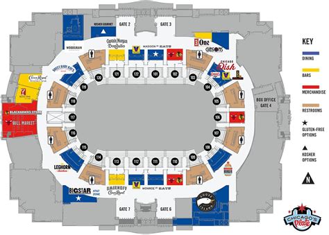 United Center map Map of United Center Chicago (United States of America)