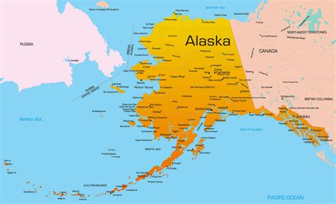 Alaska Map Guide of the World