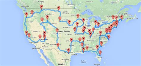 United States Road Trip Map