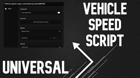 Universal Car Speed Script Roblox