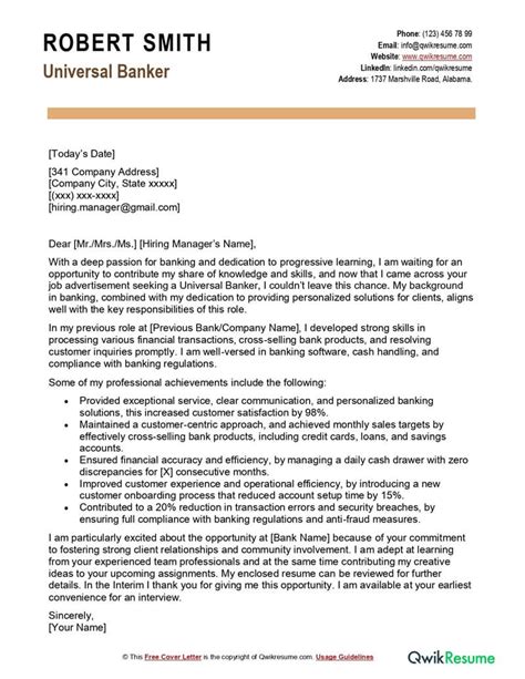 Universal Cover Letters