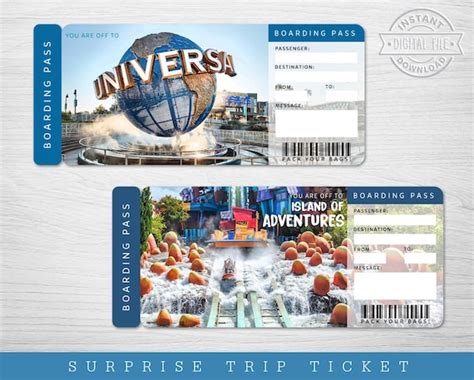 Universal Studios Printable Ticket Free