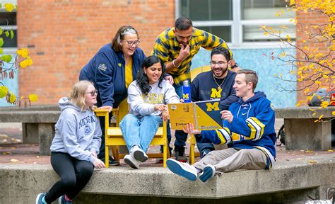 University of Michigan students studying
