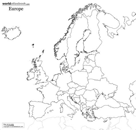 Unlabled Map Of Europe