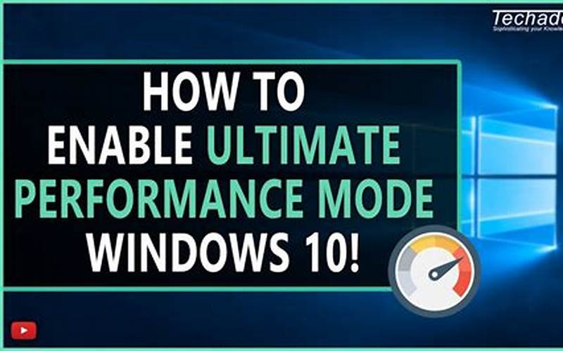Unlock Performance Mode