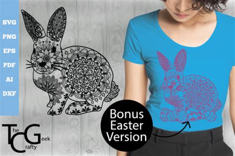 Unlock Your Creative Potential with a Rabbit Mandala Svg Design!