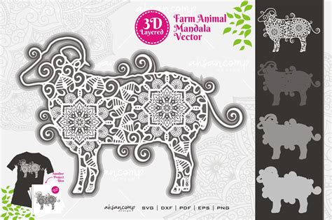 Unlock Your Inner Artist with This 3D Layered Animal Mandala SVG!