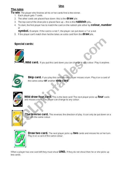 Uno Instructions