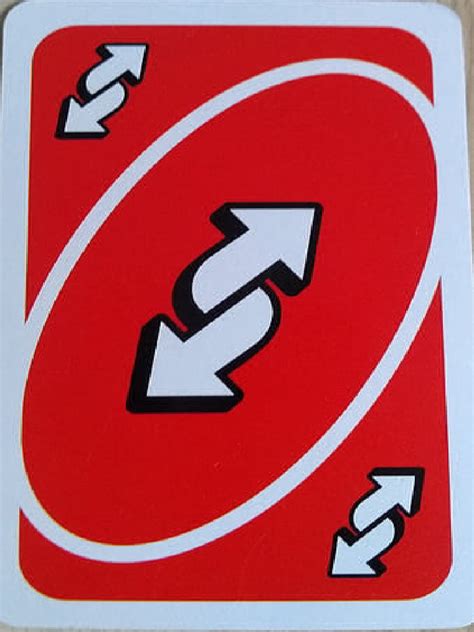 Uno Red Reverse Card Original