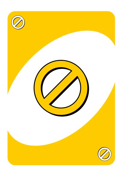 Uno Yellow Skip Card