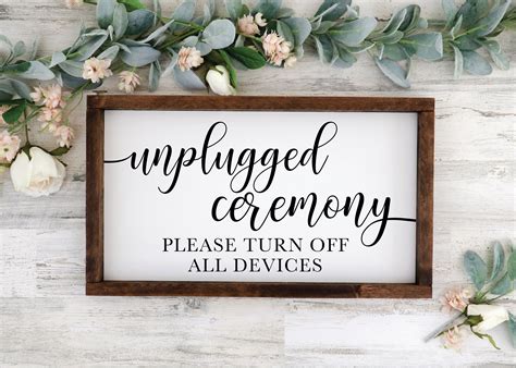 Unplugged Ceremony Sign Printable Free