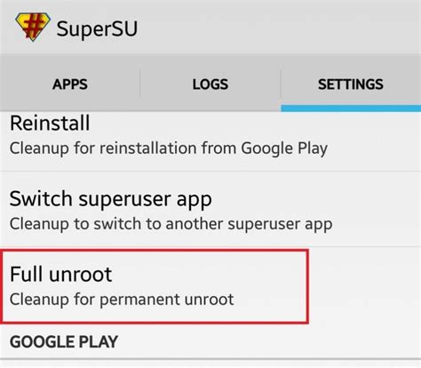 Unrooting Your Device