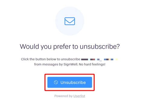 Unsubscribe Email