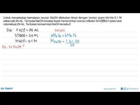 Untuk Menentukan Kemolaran Larutan NaOH: Panduan Lengkap