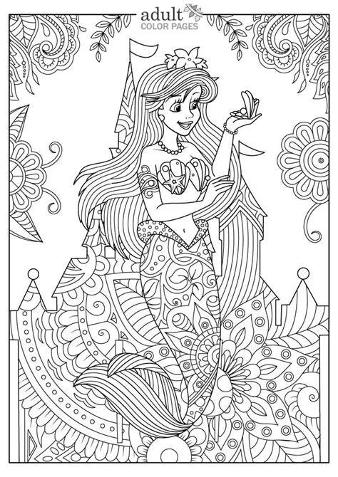 Unusual Unique Disney Coloring Pages For Adults