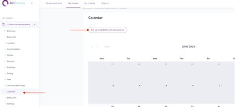 Up-to-date venue availability
