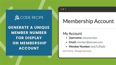 Update Your Membership Number