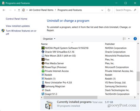 Update, Reinstall, or Uninstall Programs