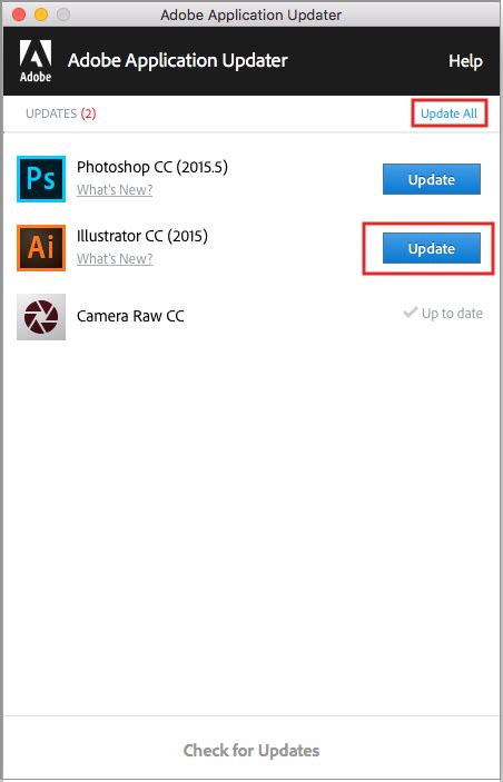 Update Creative Cloud Desktop and Other Adobe Apps