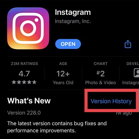 Update the Instagram app