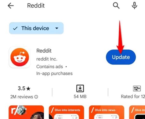 Update the Reddit App