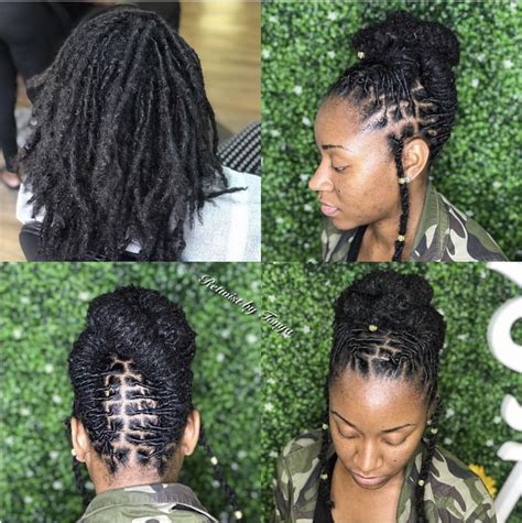 Updo with Short Locs