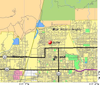Upland California Zip Code Wall Map (Red Line Style) by MarketMAPS