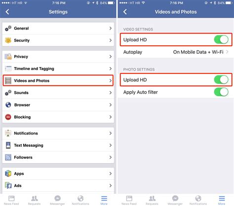 Upload Low-Quality Photos and Videos to Facebook from iPhone and Android