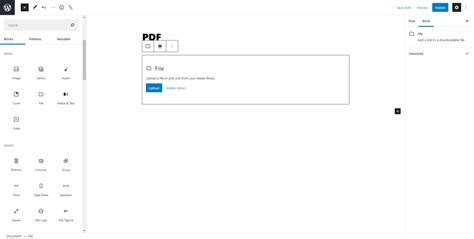Upload PDFs To WordPress Using The File Block