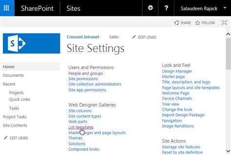Upload Template Sharepoint
