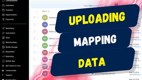 Uploading and Mapping the Areas