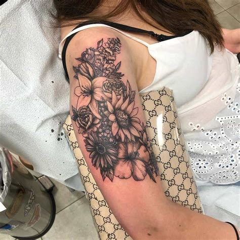 Upper Arm Meaningful Female Quarter Sleeve Tattoos Best