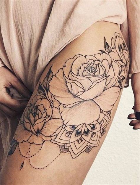 Upper Thigh Tattoos Female