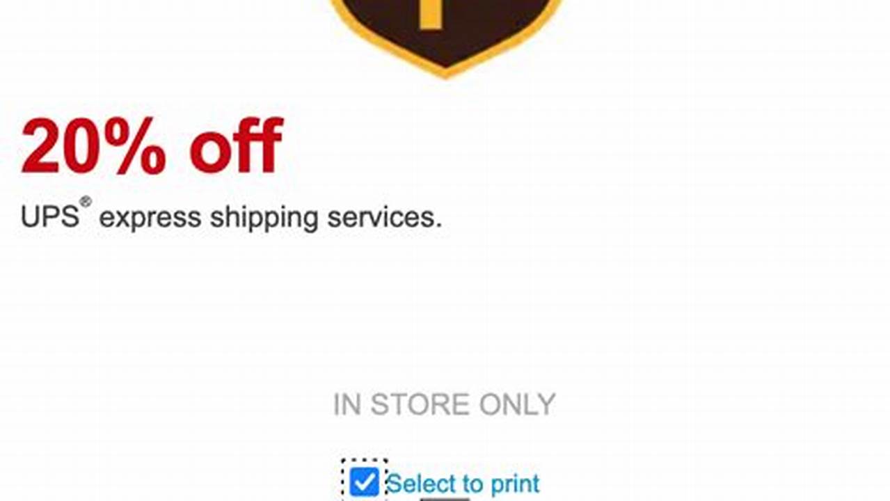 Ups Discount Code 2025