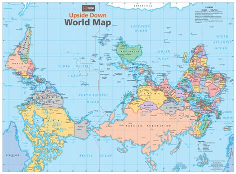 Upsidedown Map Of The World