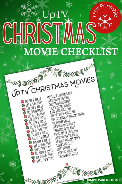Uptv Christmas Movies 2023 Printable List
