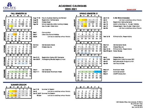 Uri Academic Calendar 2021 2020 Printable Calendar 20222023